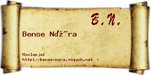 Bense Nóra névjegykártya